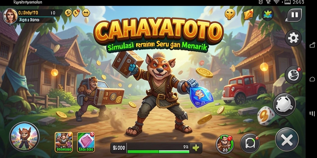 Tampilan gameplay utama dari CAHAYATOTO yang menarik dan interaktif.