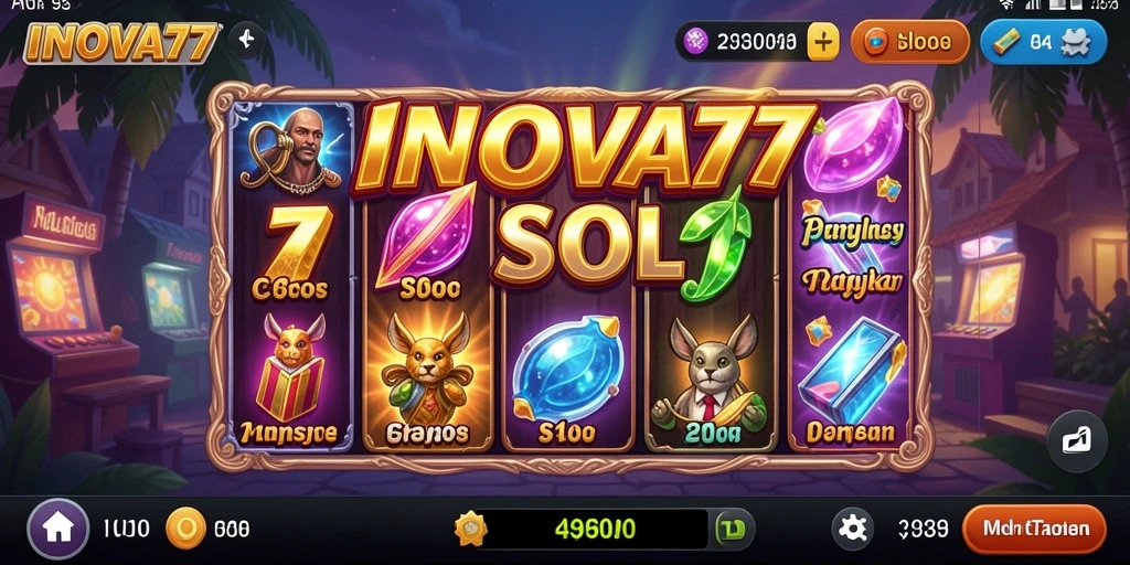 Tampilan seru gameplay Slot INOVA77 dengan berbagai tema menarik.
