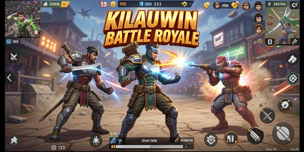 Tampilan gameplay KILAUWIN yang menegangkan dalam suasana Battle Royale.