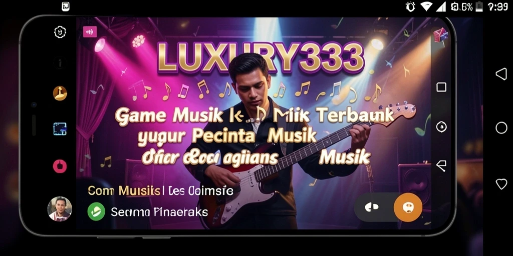Screenshot LUXURY333 menampilkan gameplay musik yang seru dan menarik.