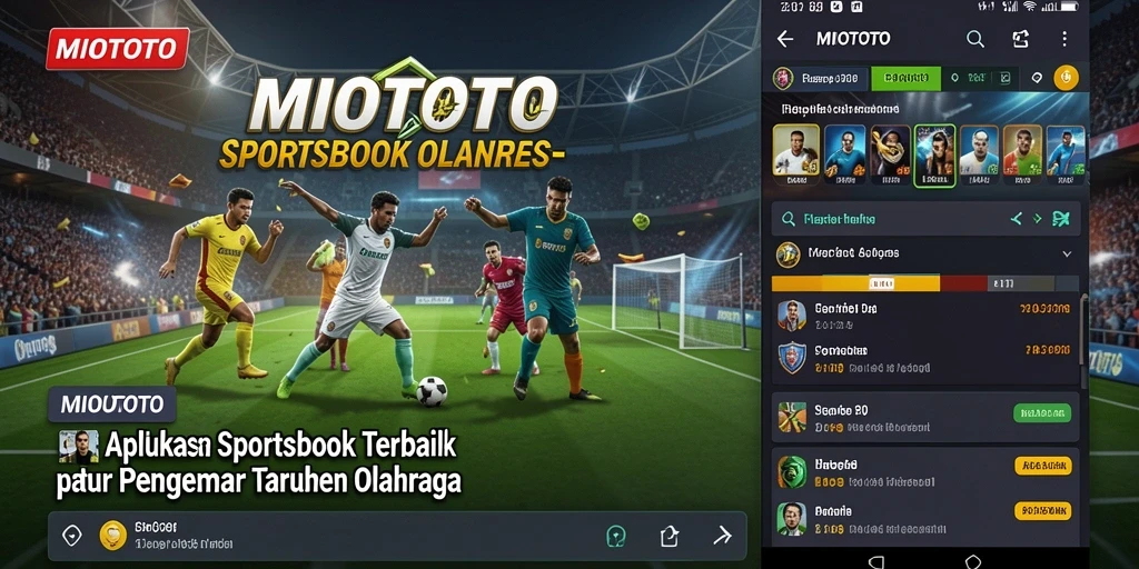 Tampilan utama MIOTOTO dengan berbagai pilihan taruhan olahraga.