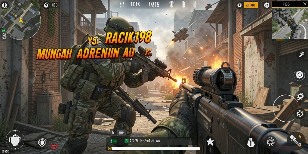 Tampilan gameplay menegangkan dalam RACIK198 yang seru dan kompetitif.