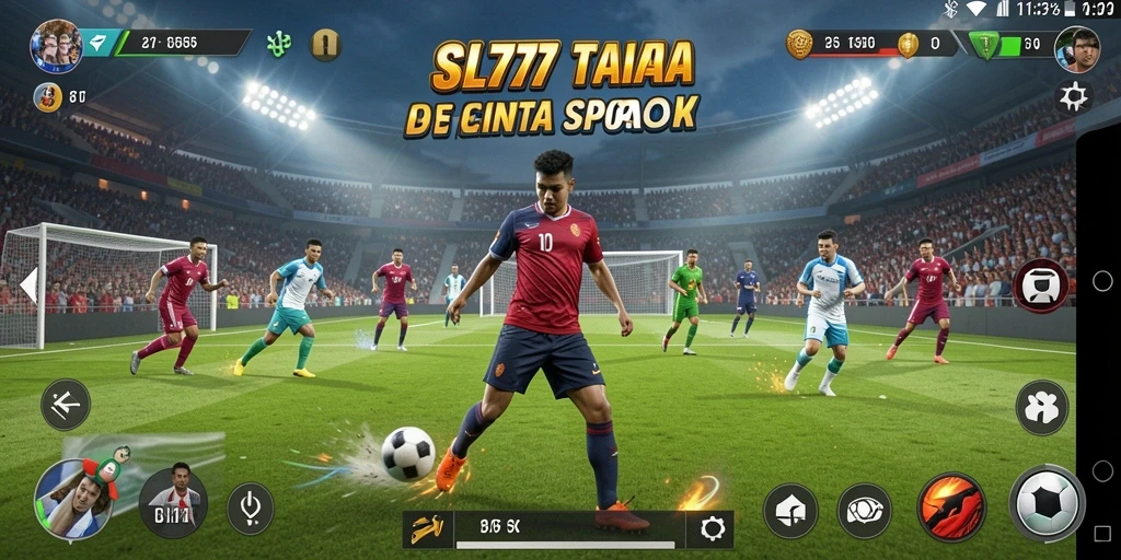 Tangkapan layar dari gameplay intens dalam SL777, menampilkan aksi olahraga yang seru.