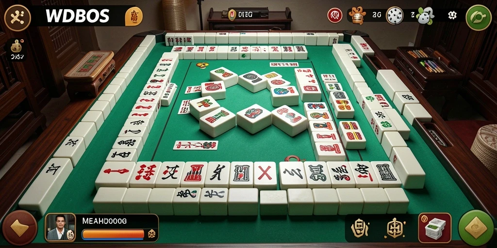 Tampilan menarik dari gameplay Mahjong di WDBOS.