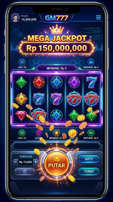 Pengguna sedang menjelajahi katalog aplikasi di gm777.